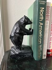 Heavy Cast Iron Black Bear Bookend picture