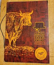 GIRVES BROWN DERBY RESTAURANTS MENU 1965 AMERICA'S FAVORITE STEAKHOUSE Cow  picture