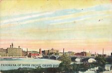 Panorama of River Front, Grand Rapids, Michigan MI - 1911 Vintage Postcard picture