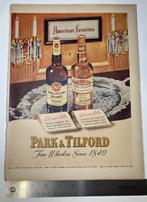 VINTAGE Print Ad Park & Tilford Fine Whiskies ~ Hughes Hair Brushes 10x14