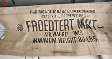 Vintage Froedtert Grain and Malting Company Feed Sack  1950s, #80 picture