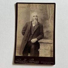 Antique Cabinet Card Photograph Dapper Handsome Mature Man Long Goatee York PA picture