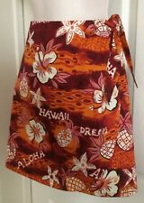 Hilo Hattie ~ VTG Hawaiian Short Wrap Luau Skirt/Skort Pineapple/Hibiscus NWT M picture