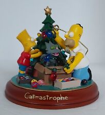 Simpsons Bradford Christmas Ornament Illuminated Titled Cat-astrophe Homer Bart picture