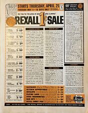 1963 Rexall Drug Store VTG 1960s 60s PRINT AD Diamond Jubilee 60 Yrs 1 Cent Sale picture