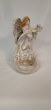 Beautiful Yankee Candle Porcelain Angel with Bird Candle Holder picture