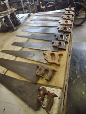 Vintage Hand Saw Lot Of 10 Barn Find Disston Repair Restore Or Use Nice Group L1 picture