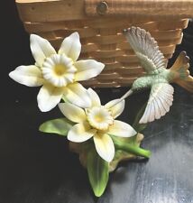 Hummingbird Figurine With Daffodils Delicate Sculpture ANDREA BY SADEK picture