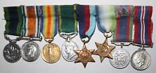 SCARCE PERIOD BRITISH & CANADIAN INDIA, WW1 AND WW2 MINI MEDAL GROUP MOUNTED picture