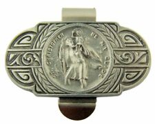 N.G. Pewter St Christopher Be My Guide World Travel Auto Visor Clip, 2 1/2 Inch picture
