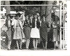 LG896 1963 Orig Ron Wahl Photo JOHN F KENNEDY JR VISITS FLORIDA Swooning Girls picture