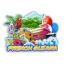 French Guiana France Refrigerator magnet 3D travel souvenirs wood craft gifts picture