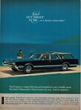 1966 Oldsmobile Vista Cruiser Station Wagon Black Car Automobile Vintage Ad  picture