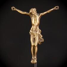 Corpus Christi Bronze 1700s Antique Jesus Sculpture | 18th Christ Statue | 3.7