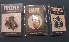 Bam Anime Pins Lot Of 3. Akame Ga Kill Cyberpunk Edge runners And Chainsaw Man picture