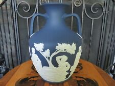 Wedgwood Portland Blue Jasperware Full-Size Portland Vase Phrygian Cap LE 50 picture