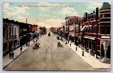 Pine Bluff Arkansas~Main Street South~Downtown Shopping~Shoppers~c1910 Pc picture