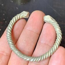 EXTREMELY ANCIENT SILVER TWISTED VIKING BRACELET AUTHENTIC ARTIFACT AMAZING picture