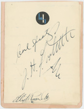 Jimmy Doolittle & Elliott Roosevelt Autographed Signed Menu AMCo COA 26339 picture