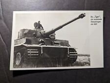 Mint Germany WWII Tank Military RPPC Postcard Tiger Tank German Wehrmacht picture