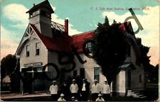 1912 LUDINGTON MI, U.S. Life Boat Station, Canaan Co postcard jj121 picture