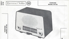 1958 TONFUNK W706 Tube RADIO SERVICE Repair MANUAL Photofact Receiver AM FM picture