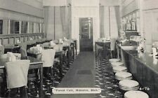 Interior Forest Cafe Manistee Michigan MI Restaurant Diner c1940s Postcard picture