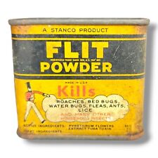 Vintage Flit Insect Household Powder Metal Tin Can 3/4 Oz Stanco Advertising T3 picture