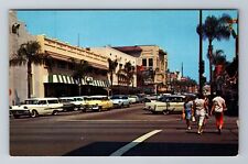 Redlands CA-California, Looking East on State Street, Vintage Souvenir Postcard picture