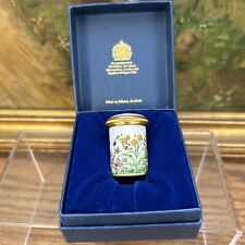 Halcyon Days Enamel Round Box  “Summer Floral” In Box picture