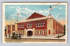 Galesburg IL-Illinois, New Armory, Antique, Vintage c1924 Postcard picture