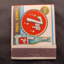 Early VTG 1930's , 40s  REAL 7 UP W/ Peacock MATCHBOOK Full UNSTRUCK MATCHBOOK picture