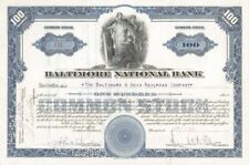 Baltimore National Bank - Stock Certificate - Banking Stocks picture