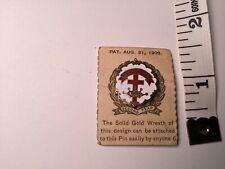 Antique 2 Nd Year Officer Pin    On Card picture