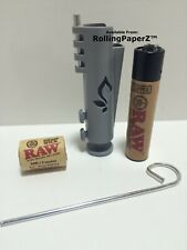 GRAY HEMPLIGHT™ LIGHTER CASE + RAW™ CLIPPER™ & 10 Feet HEMP WICK + FREE POKER picture