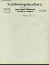 Stafford Springs Mineral Water Company Connecticut unused letterhead 1920s picture