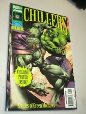 MARVEL CHILLERS SHADES OF GREEN MONSTERS BOOK 1997 THE HULK PULLOUT POSTER HTF picture