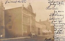 Street Scene Delavan Illinois IL Peoria 1906 Real Photo RPPC picture