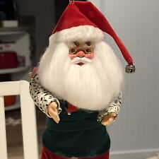 Vintage Elf  W/Beard Shelf Sitter Bendable 11” Figure Christmas Hard Face picture