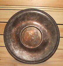 Vintage round silver plated platter tray picture