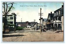 1908 Street Showing Mills in Three Rivers, Massachusetts MA Postcard picture
