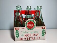 Vintage Coca Cola Holiday Hospitality 6 Pack & Carrier 1923 Design Coke Classic picture