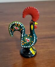 Portuguese Good Luck Rooster / Hand Painted Ceramic / Galo de Barcelos / 3