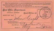 Posted 1894 Registry Return Receipt Card picture