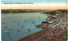 NYC Hudson River & Palisades NY Central Railroad BEV Aerial 1910 New York City  picture