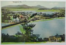 Newport, VT Vermont Bird's-eye View of Newport Antique 1912 Postcard b13 picture