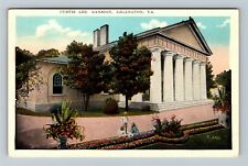 Arlington VA-Virginia, Curtis Lee Mansion, Children, Gardens Vintage Postcard picture