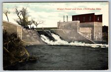 Dam & Water Power Chickasha OK Grady County Postcard - Children Sitting picture