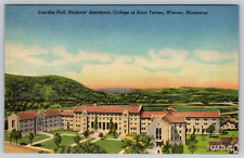 Lourdes Hall Residence College Saint Teresa Winona Minnesota Vintage Postcard picture
