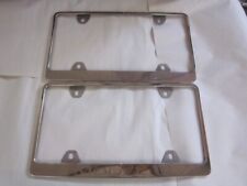 Pair of 2 X Tesla Model 3 OEM Chrome License Plate Frame Metal picture